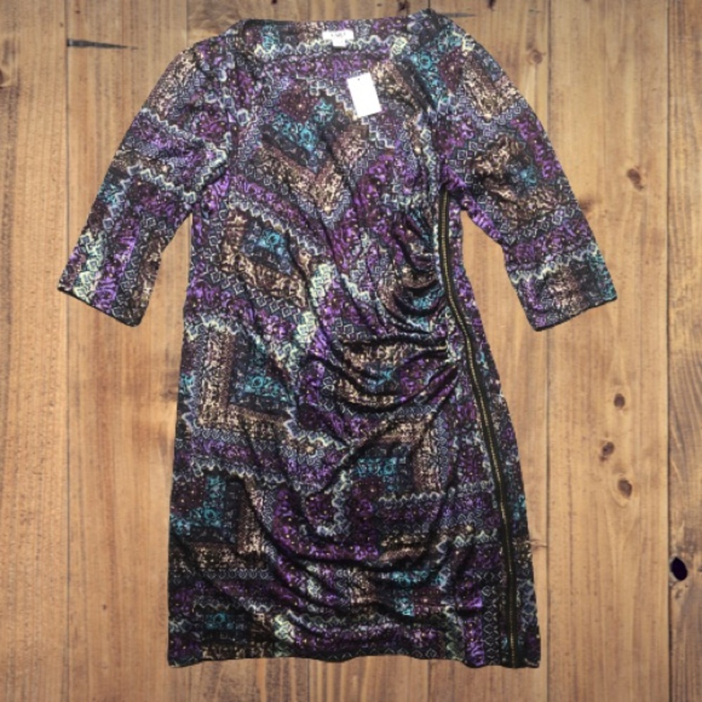 Cato Abstract Print Dress